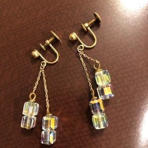 Vintage clip earrings 14kt GF screw back